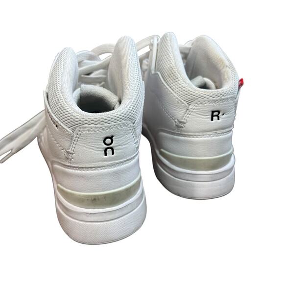 ON The Roger High Top White Sneaker Size 7.5 - Picture 4 of 11